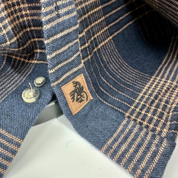 Legendary Whitetails Mens Flannel Plaid Button Up Shirt Size Large Blue Brown - Picture 3 of 7